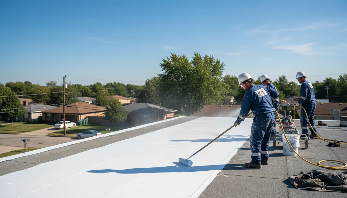 Commercial roof coating in Willowbrook, IL near me